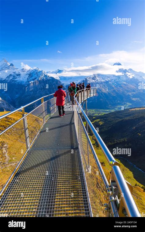 Grindelwald Switzerland October 10 2019 People Taking Photos On