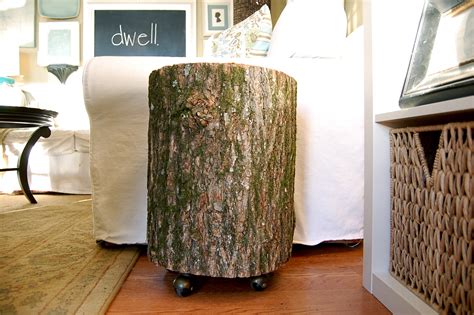 Wood Stump Side Table Add Stunning And Rustic Look To A