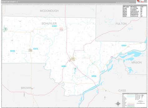 Schuyler County Il Wall Map Premium Style By Marketmaps