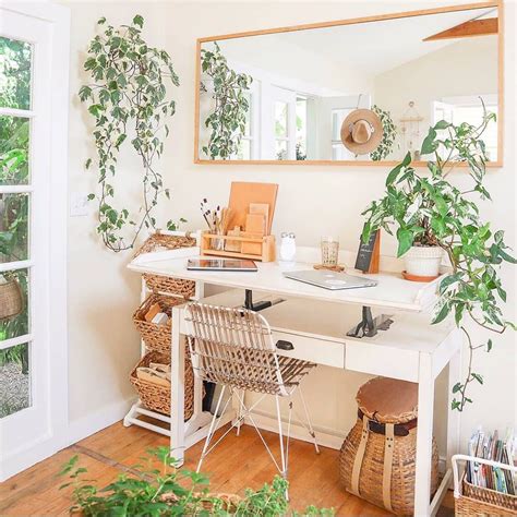 🌿🧡 Cutest Boho Home Office 🧡🌿 Cozy Home Office Home Office