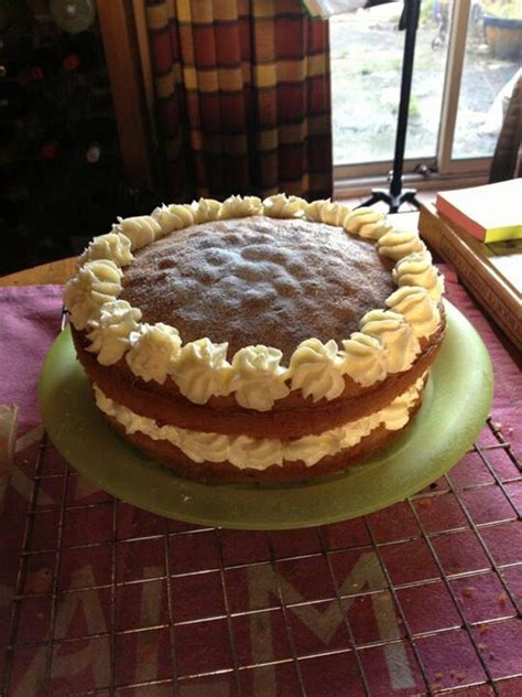 Victoria Sponge Birthday Cake With Piped Butter Icing Baking Jaffa