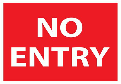 Safety And Warning No Entry Sun Sign Board 10 In X 7 In Walldesign