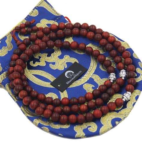 tibetan buddhist genuine rosewood mala rosary 108 beads etsy