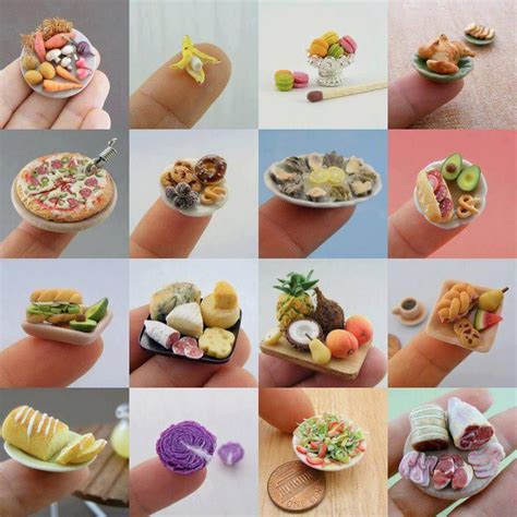 Mini Food Use Marzipan Mini Foods Miniature Food Clay Food