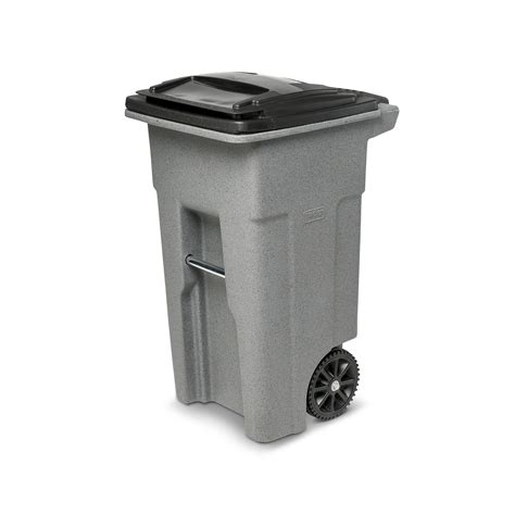 Toter 32 Gal Trash Can Graystone With Wheels And Lid
