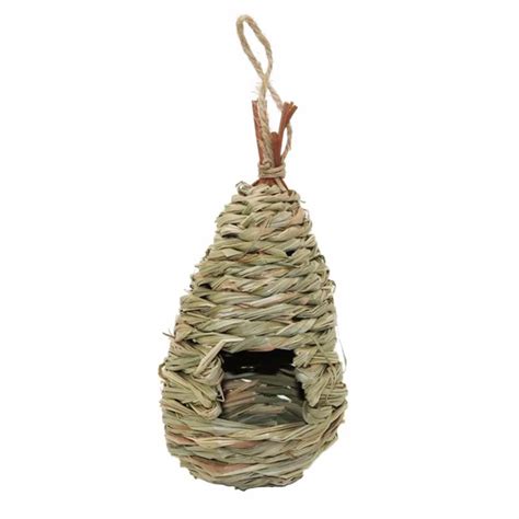 Natural Grass Bird Bed Woven Hanging Bird Cages Birdhouse Nest Bird