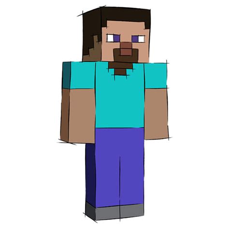How To Draw Steve From Minecraft Easy Drawing Tutorial For Kids