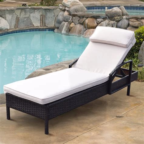 Giantex Chaise Lounge Chair Brown Outdoor Wicker Rattan Couch Patio