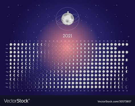 Printable Lunar Calendar 2021 Template Calendar Design