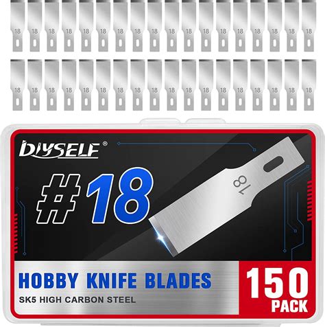Diyself 150 Pack Exacto Knife Blades 18 Hobby Knife Blade Refills