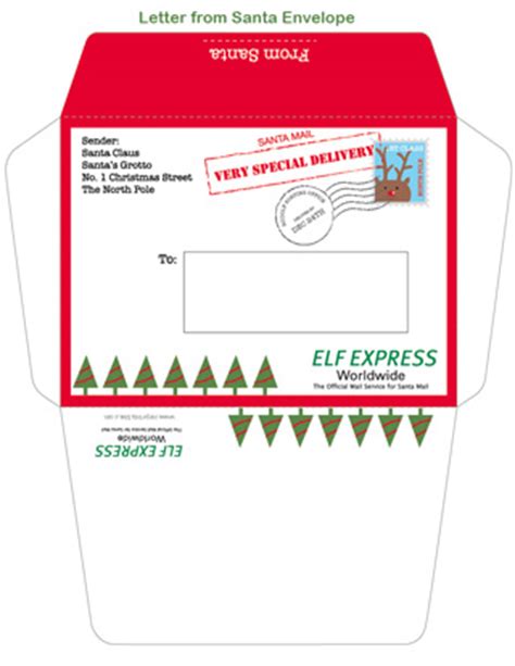 Envelope template printable letter free editable from santa uk. Printable Letter from Santa | Mr Printables