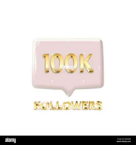 100k Followers Celebration Vector Banner With Text Social Media