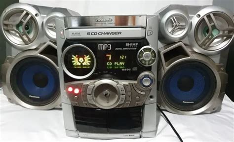 PANASONIC SA AK520 5 CD Changer MP3 AM FM Dual Cassette Player