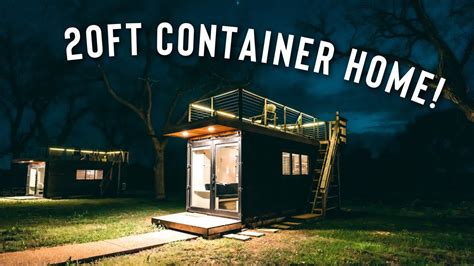 Tiny 20ft Shipping Container Home Full Airbnb Tour Youtube