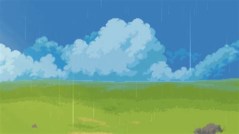 Pixel Rain Background  Rainy Day Pixel Art On Behance Cool Pixel