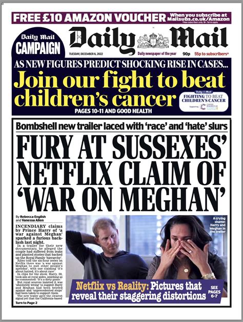 Daily Mail Front Page 6th Of December 2022 Tomorrow S Papers Today