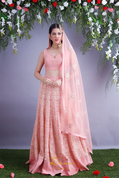 Bisounyc Alya Pink Lehenga Bridal Lehenga Lehenga