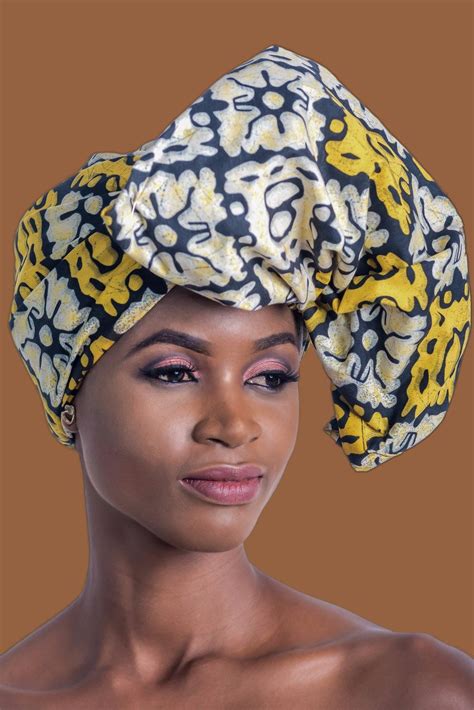 Beautiful Head Wrap In Unique Kampala Ankara African Print Headwrap Is