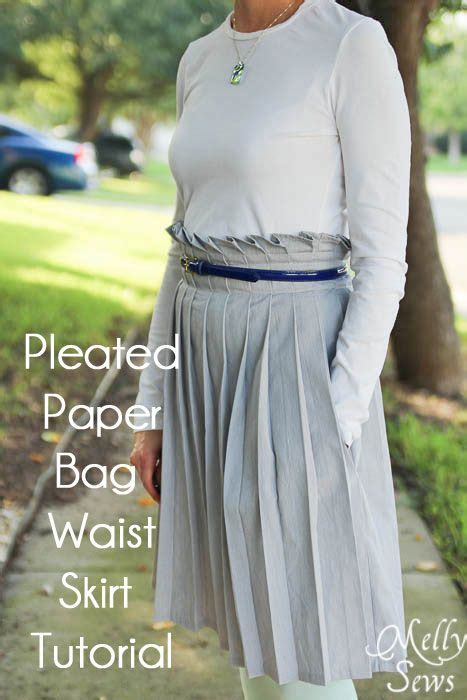 Pleated Paper Bag Waist Skirt Tutorial Melly Sews Skirt Tutorial Skirts Sewing Skirts