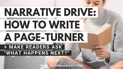 narrative drive how to write a page turning novel