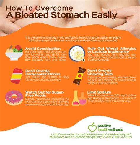 How To Overcome A Bloated Stomach Easily Infographic