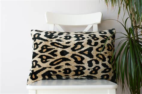 Leopard Pillow Leopard Pillow Case Velvet Leopard Pillow Etsy