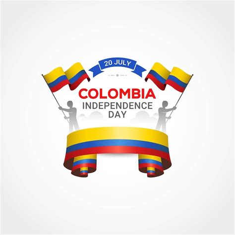 Día De La Independencia De Colombia Con El Símbolo Del Estado De La