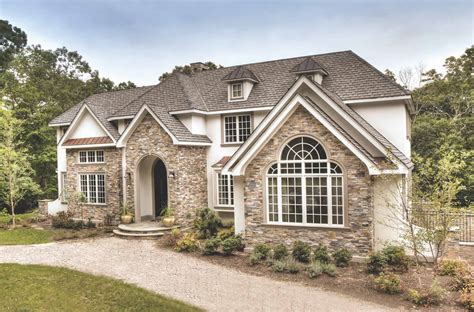 European Style Home With Natural Thin Stacked Stone Stoneyard