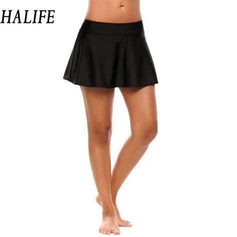 Halife Women Summer Micro Mini Skirts Mid Waist Beach Bikini Casual