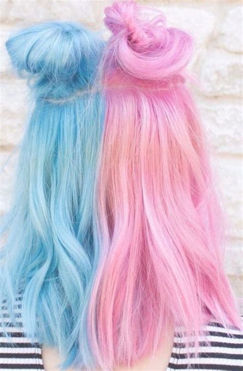 Half And Half Hair Color Hair Color Blue Pastel Blue Hair Dyed Hair