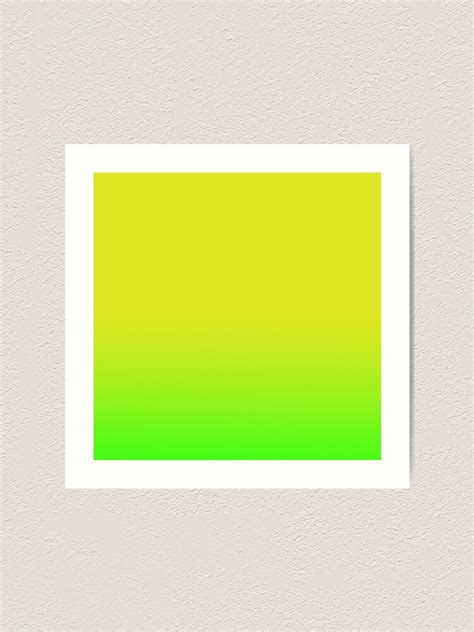 Neon Yellow And Neon Green Ombre Color Art Print For Sale By Nocap82