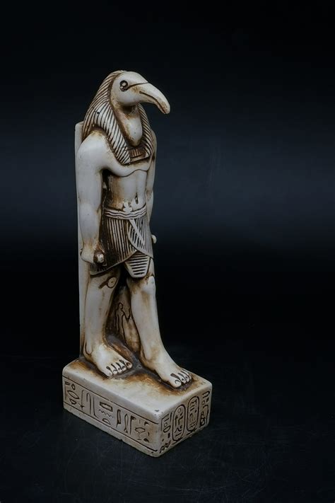 Egyptian Statue Of Thoth Ancient Egyptian God Of Wisdom Blue Made In Egypt Nda Np