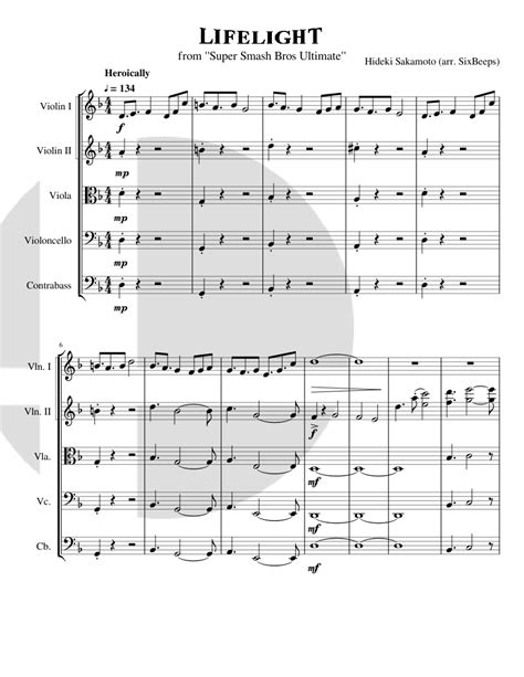 Lifelight Sheet Music For Violin Viola Cello Contrabass Download