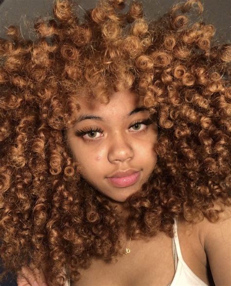 Pin Xhaannahh 📌 Honey Brown Hair Dyed Natural Hair Dyed Curly Hair