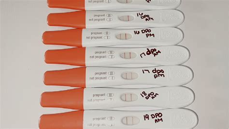 Pregnancy Test Line Progression 9 Dpo 19 Dpo Youtube