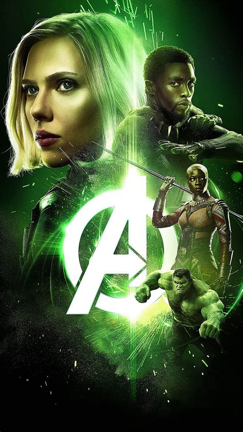 Avengers Infinity War Black Widow Scarlett Johansson Black Panther Chadwick Boseman Poster