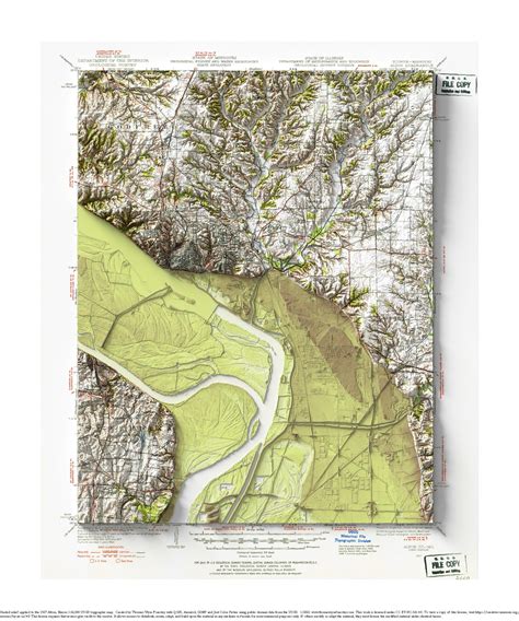 Alton Illinois Shaded Relief Topo Map Thomas Wyse Forestry
