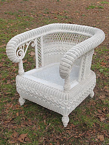 Antique Victorian Wicker Arm Chair Heywood Brothers And Wakefield Company Victorian Wicker