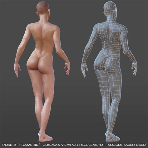 Nude Woman Rigged D Model Max Fbx Obj Free D