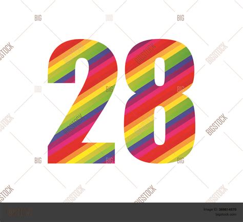 28 Number Rainbow Vector And Photo Free Trial Bigstock