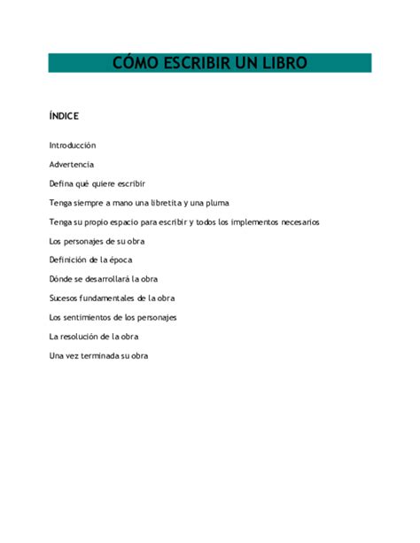 Pdf CÓmo Escribir Un Libro Alexánder González