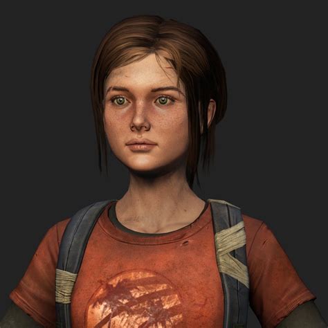 Texturing Overview Tutorial Ellie From The Last Of Us 3d Model Fan Art Cabelo Modelagem