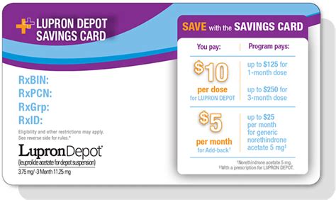 A copay assistance card (also known as a copay savings program, copay coupon, or simply a word to the wise: LUPRON DEPOT® Copay Savings Card & Support Resources
