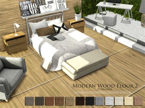 Sims 4 Ccs The Best Modern Wood Wall Modern Wood Floor By Pralinesims