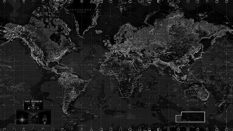 Image For Black And White World Map Wallpaper Notebook World Map