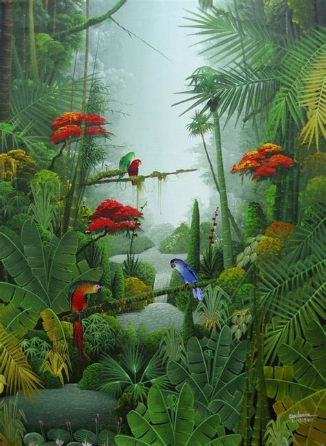 Pin By Michiko On Intérieur Jungle Art Tropical Art Tropical Painting