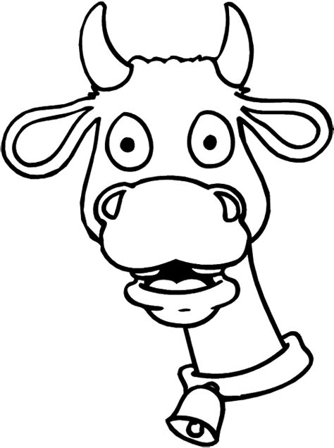 Cartoon Cow Head Coloring Page Coloring Home