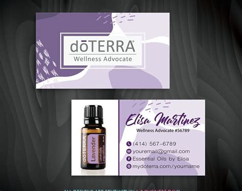 Doterra Business Cards Wellness Advocate Business Cards Etsy