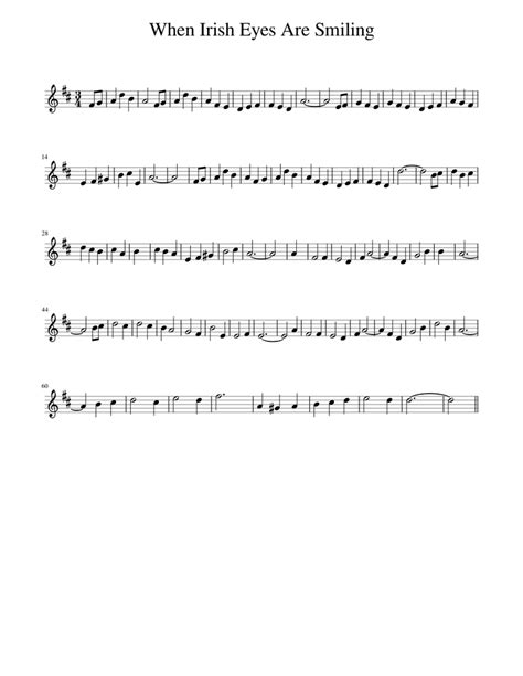 When Irish Eyes Are Smiling Sheet Music For Piano Solo Easy