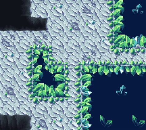 Top Down Crystal Cave Tileset By Monkeyimage